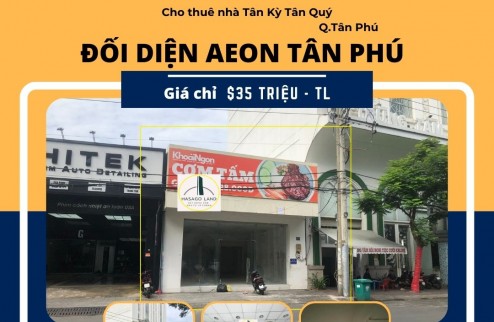 Cho thuê nhà Mặt Tiền cạnh AEON Tân Phú 160m2, 35 triệu, Ngang 8M